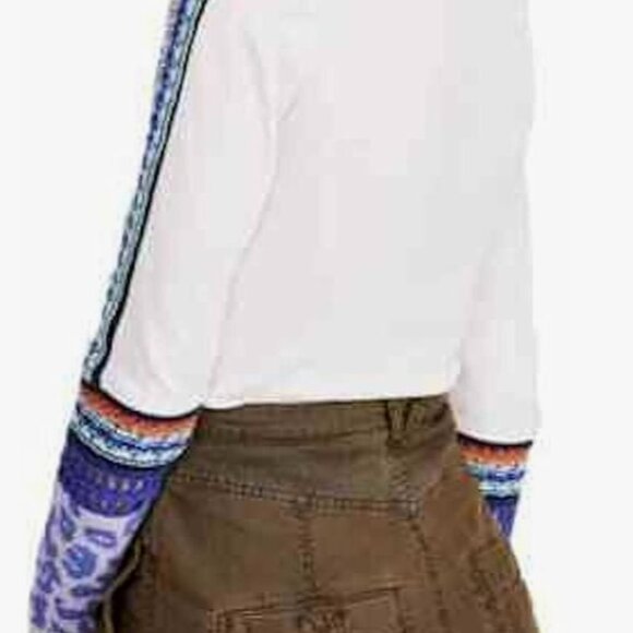 Free People Women Mock Neck Switch It Up Thermal Sweater, Ivory Medium - Picture 13 of 15